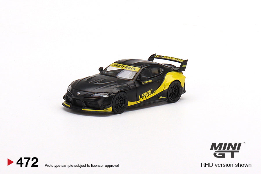 Toyota GR Supra LB-Works Matte Black - Scale: 1:64 | Mini GT