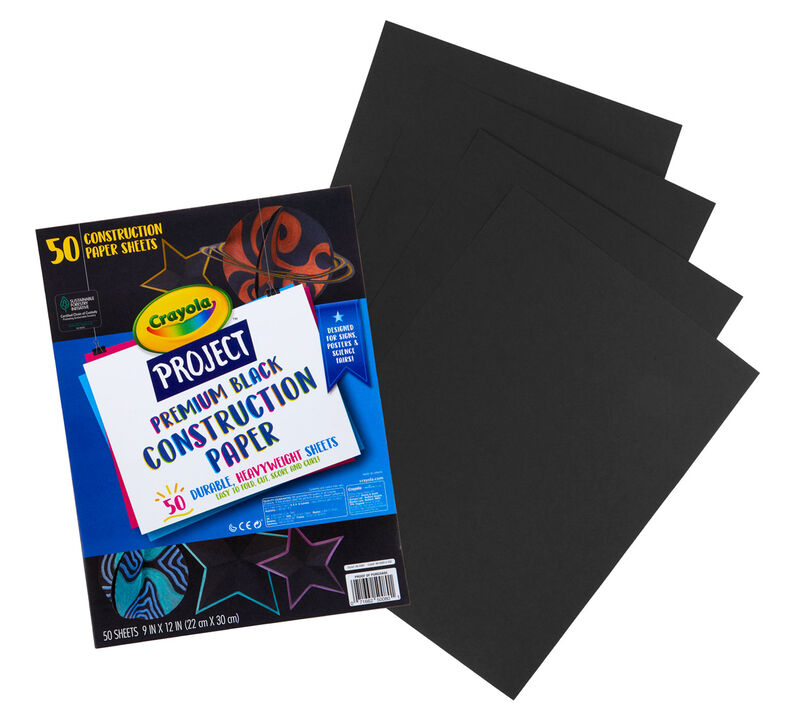 Project: Premium Black Construction Paper - 50 Sheets | Crayola