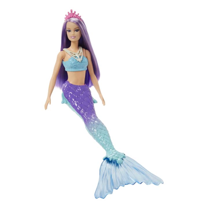 Dreamtopia Mermaid Doll (Purple Hair), Toy For 3 Years And Up | Barbie