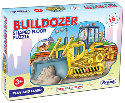 Bulldozer Shaped - 15 PCS Floor Puzzle | Frank