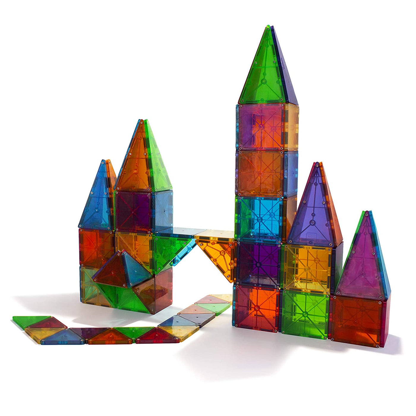 Magna-Tiles® Clear Colors 100-Piece Set - Krazy Caterpillar 