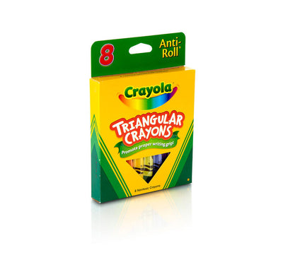 Anti-Roll Triangular Crayons 8 Count | Crayola