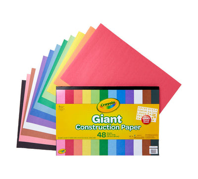 Giant Construction Paper With Stencils - 48 Count | Crayola