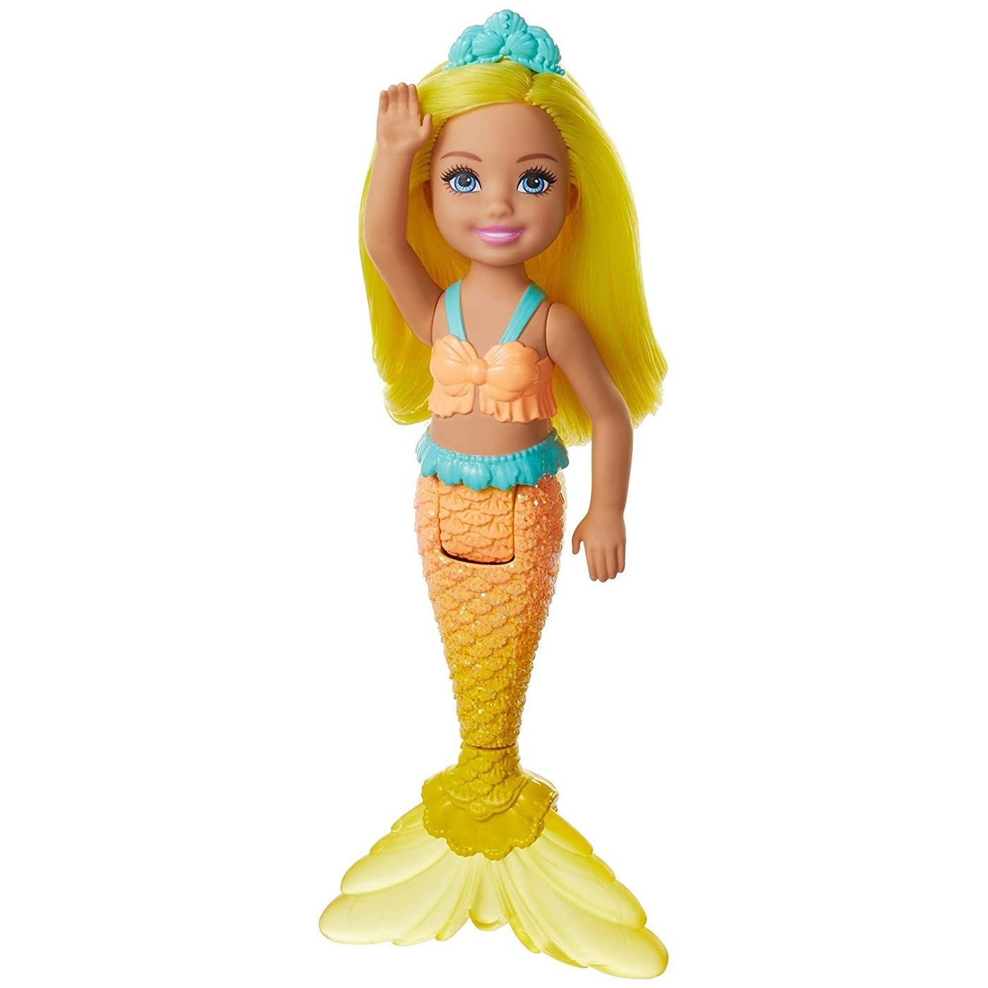 Dreamtopia Chelsea Mermaid Doll: 6.5-Inch - Yellow Hair And Tail | Barbie