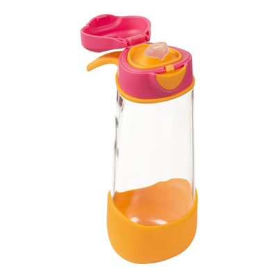 Tritan Sport Spout Drink Bottle: 600ml- Strawberry Shake Pink Orange | b.box by B.Box Baby Care