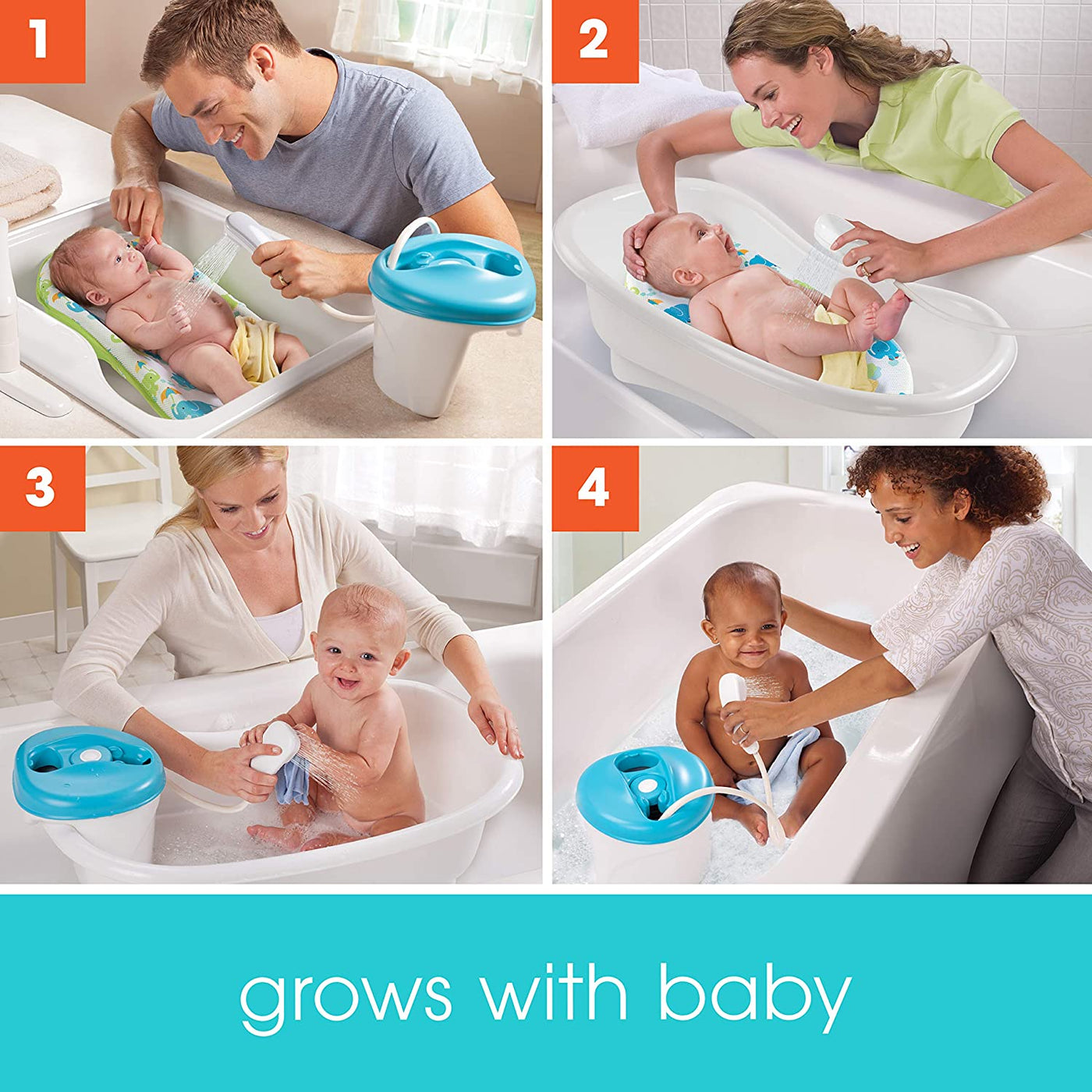 Newborn-to-Toddler Bath Center & Shower (Neutral) | Summer Infant