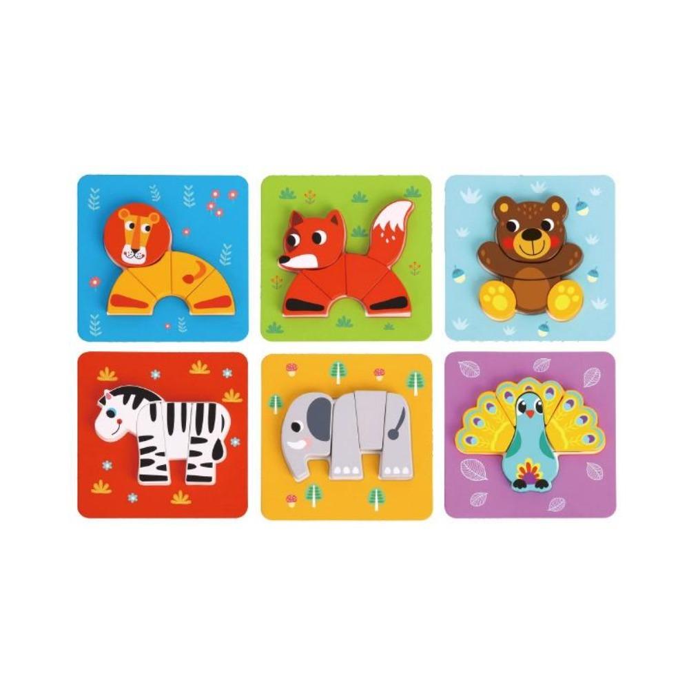 6 In 1 Mini Animal Puzzle | Tooky Toy