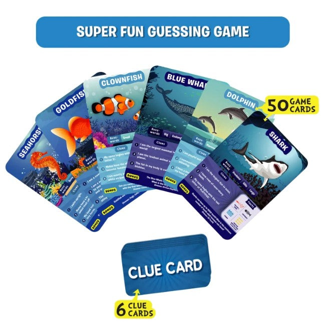 Guess in 10: Underwater Animals - Trivia card game | Skillmatics