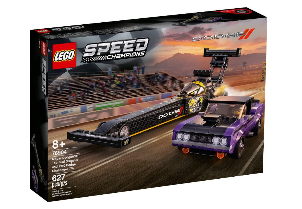 LEGO® Speed Champions #76904: 1970 Mopar Dodge//SRT Top Fuel dragster and Dodge Challenger T/A