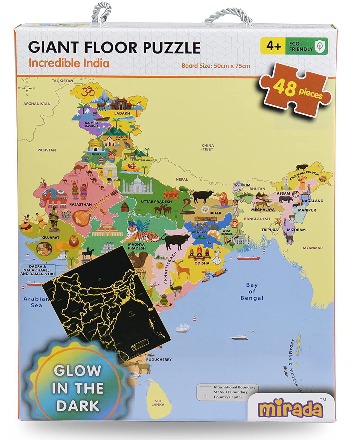 Incredible India: Giant Floor Puzzle - Glow In The Dark | Mirada by Mirada, India Puzzle