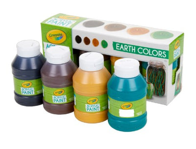 Earth Colours Acrylic Paint: Multi-Surface - 4 Count | Crayola