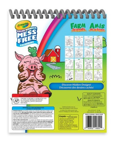 Farm Friends: Colour Wonder Mess Free Colouring - Activity Pad With Marker | Crayola