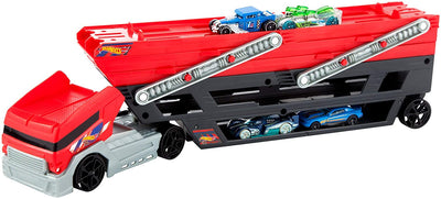 Mega Hauler Truck with 4 Die-cast Cars | Hot Wheels®