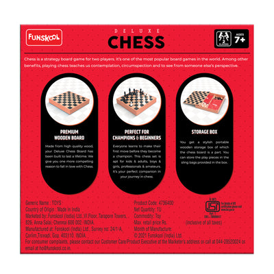 Deluxe Chess - Wooden Gameboard & Storage | Funskool