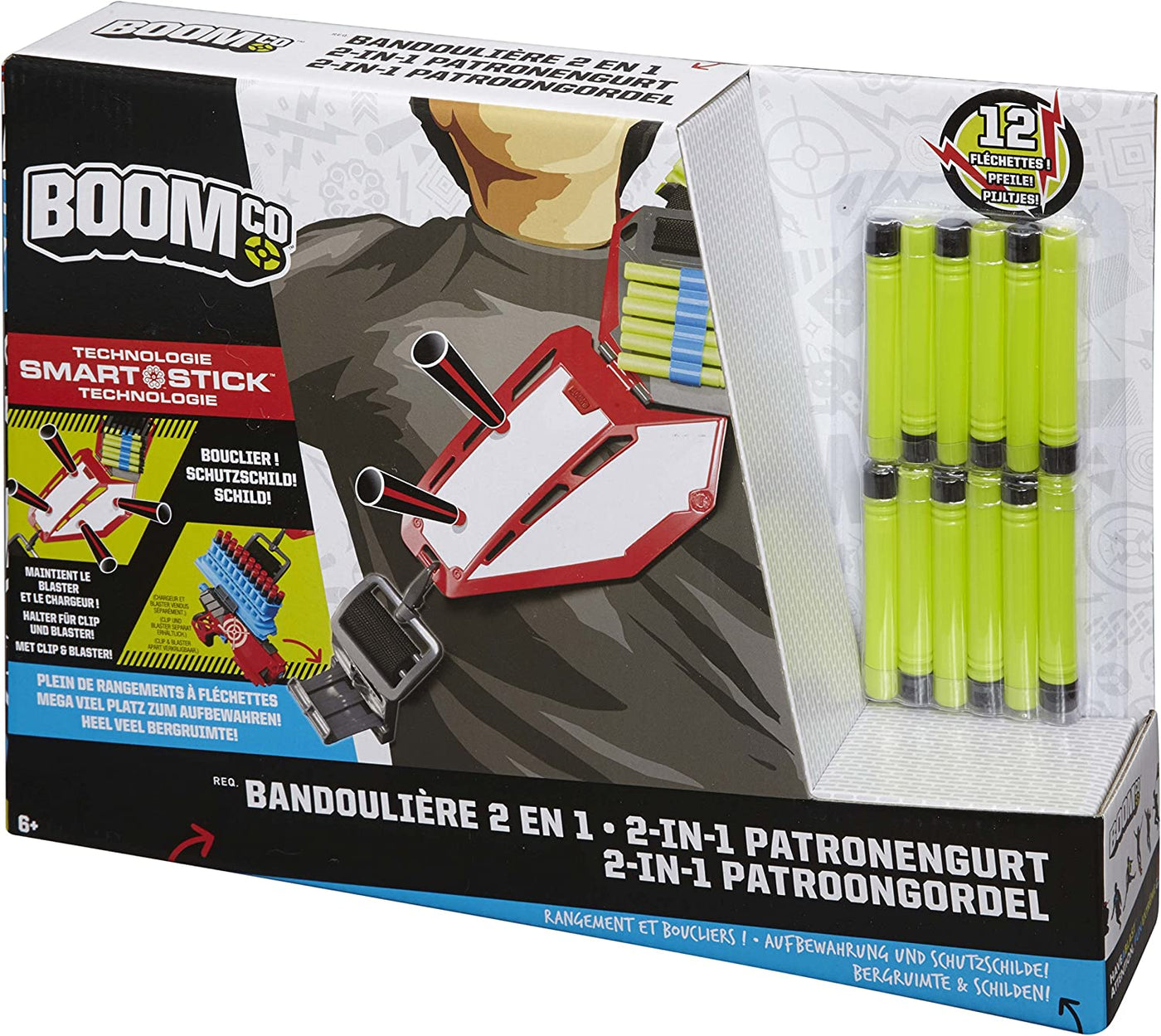 Boomco Toy 2 in 1 Bandolier - Smart Stick Storage and Shield |  Mattel Toys