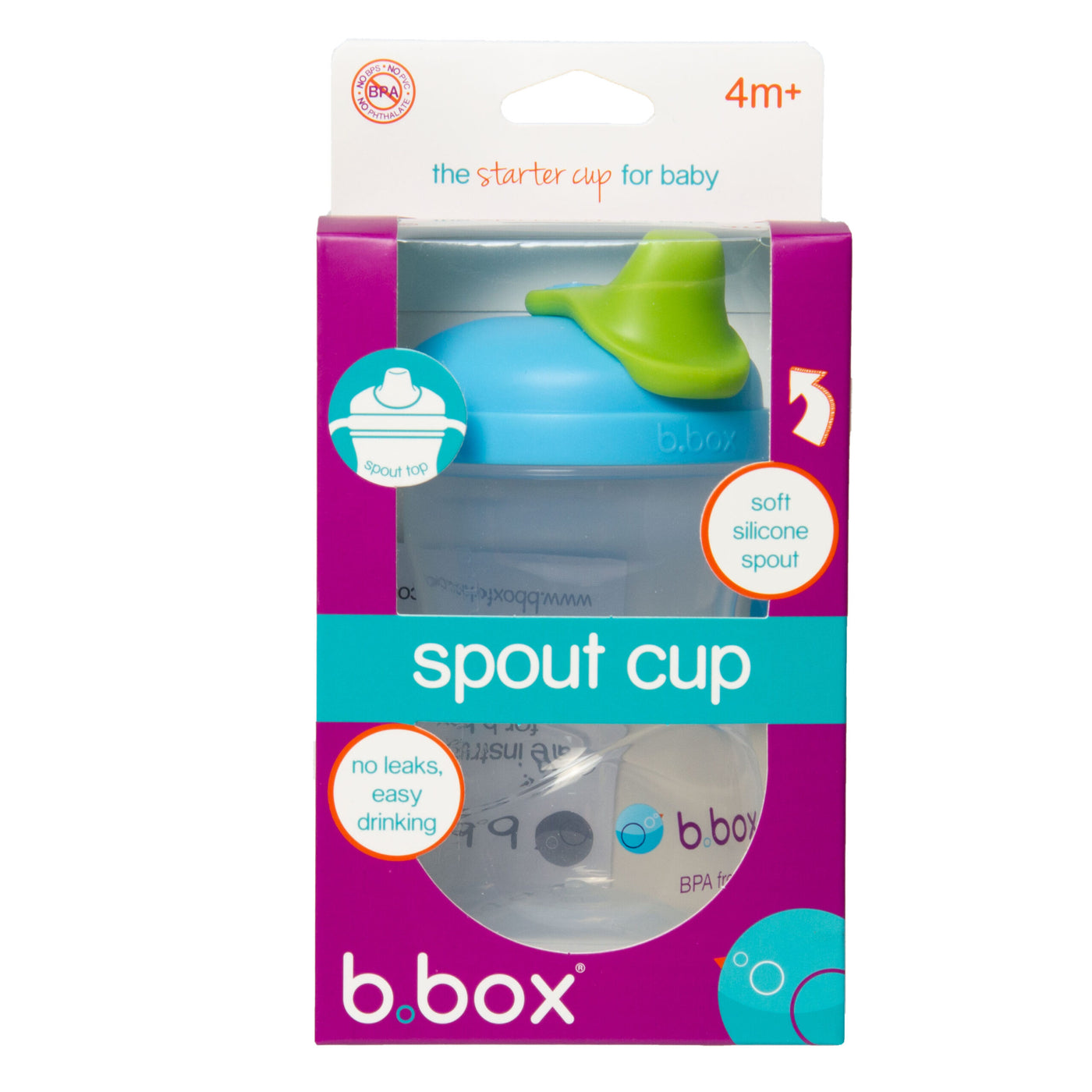 Soft Spout Cup: 240ml - Blue Green | b.box