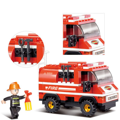 Mini Fire Fighting Truck: Sluban Fire - 133 PCS Bricks | Sluban
