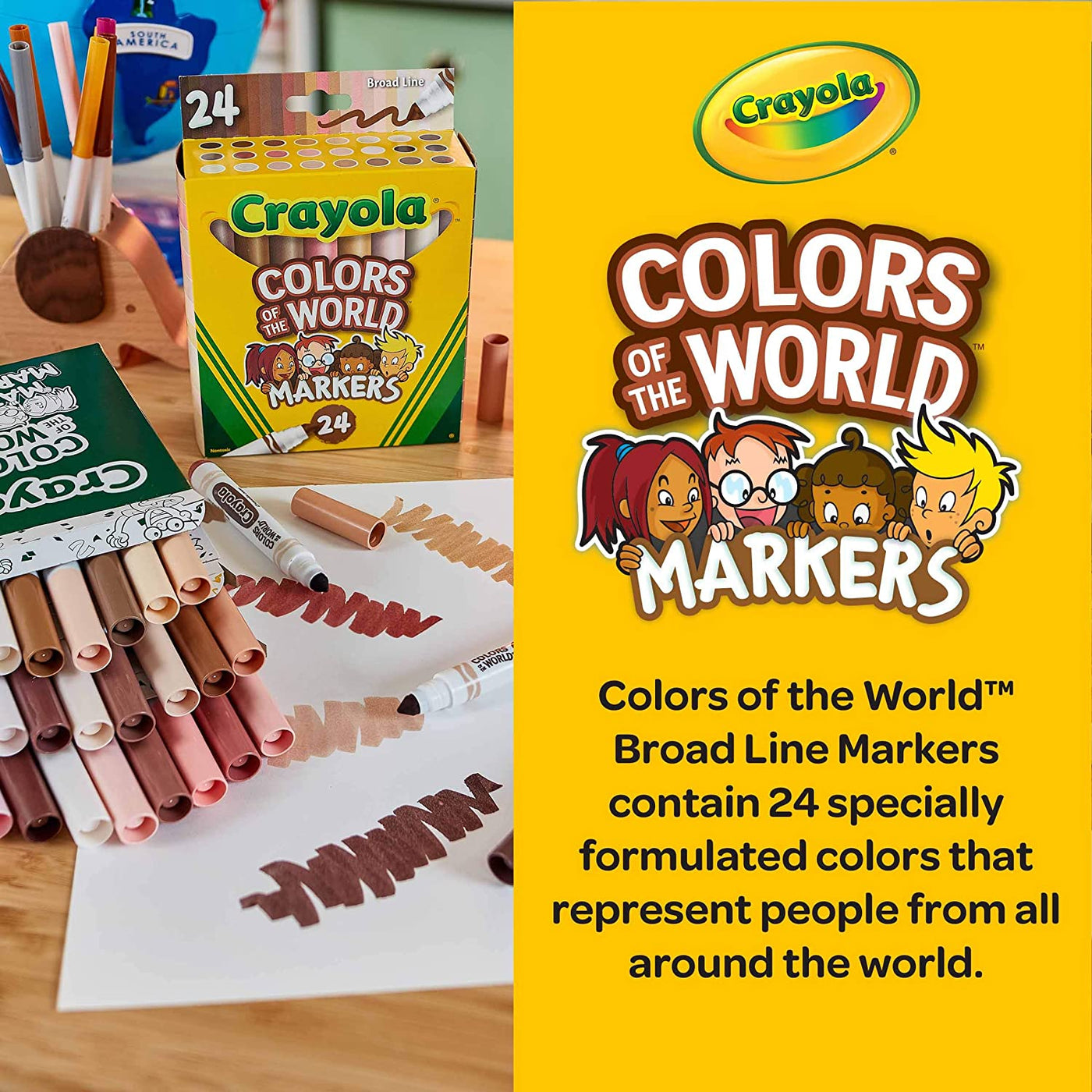 Colors of the World Markers, 24 Count | Crayola