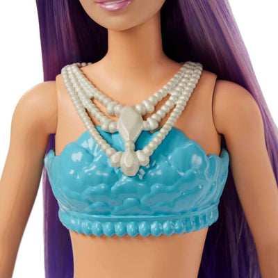 Dreamtopia Mermaid Doll (Purple Hair), Toy For 3 Years And Up | Barbie