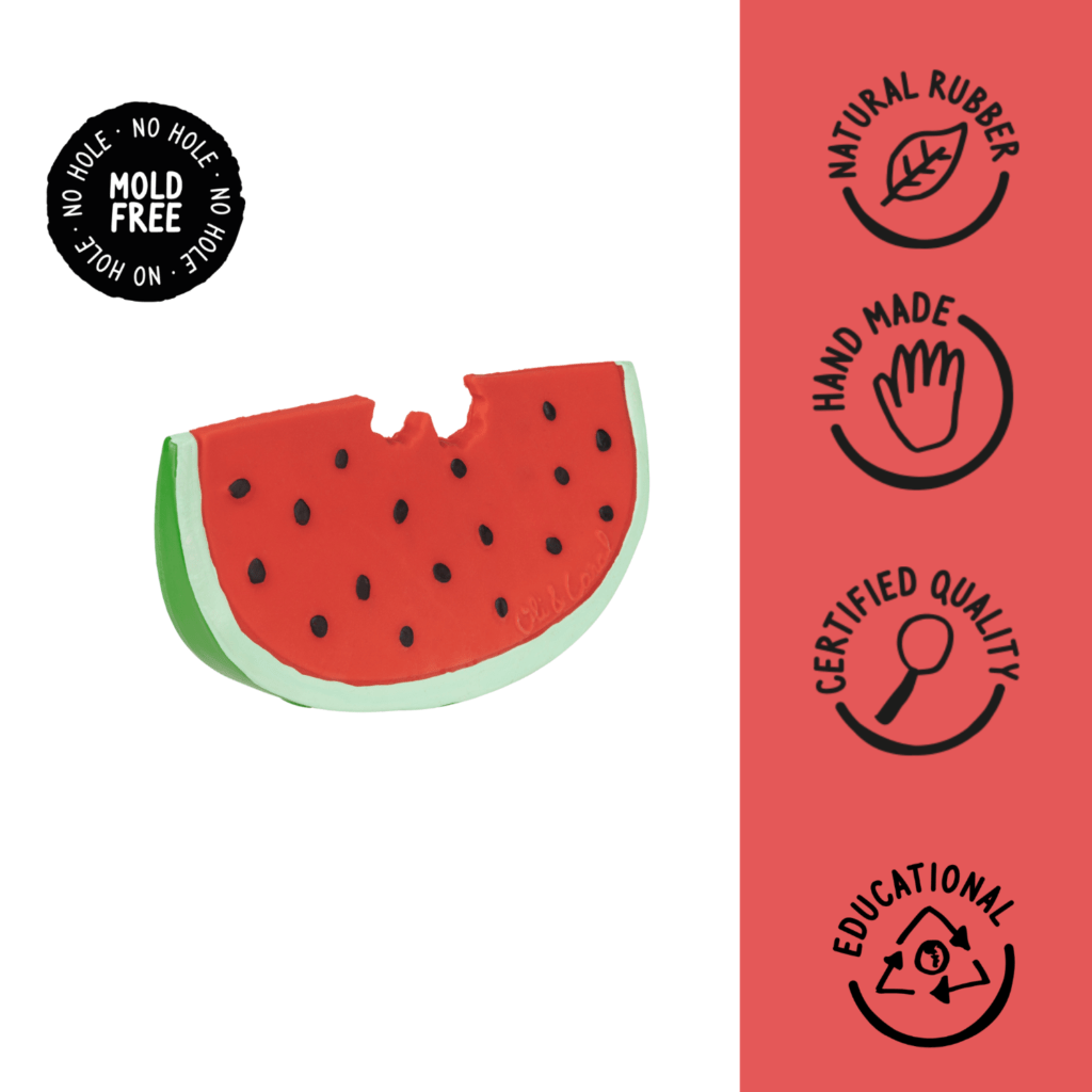 Wally The Watermelon Natural Rubber Teether | Oli & Carol by Oli & Carol, Spain Baby & Toddler