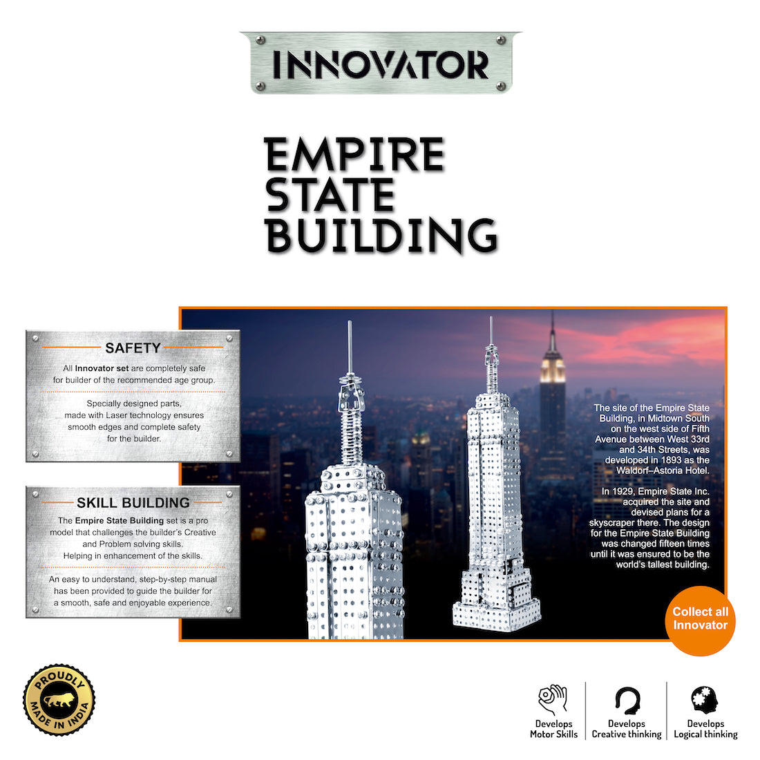 Innovator: Empire State Building - 880 PCS | Kipa Gaming