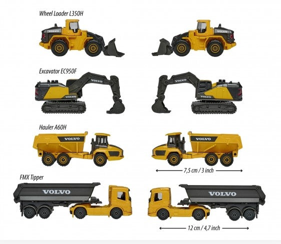 Volvo Construction 4 Pieces Giftpack | Majorette