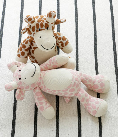 Tall Giraffe: Soft Toy For Kids - Bubblegum Pink & Ivory | Pluchi