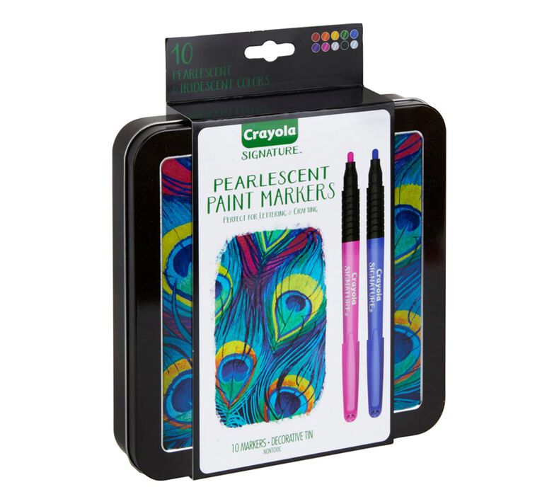 Signature Pearlescent Paint Markers - 10 Count | Crayola