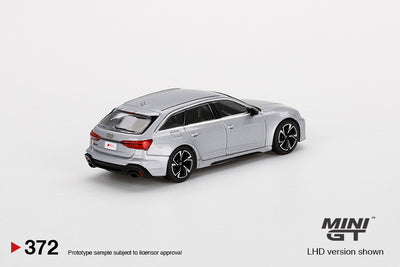 Audi RS 6 Avant Carbon Black Edition Florett Silver - 1:64 | Mini GT