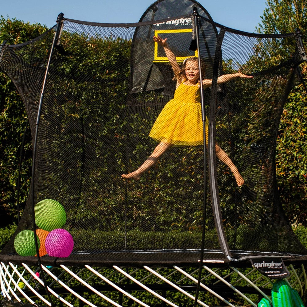 Compact round springfree trampoline hotsell