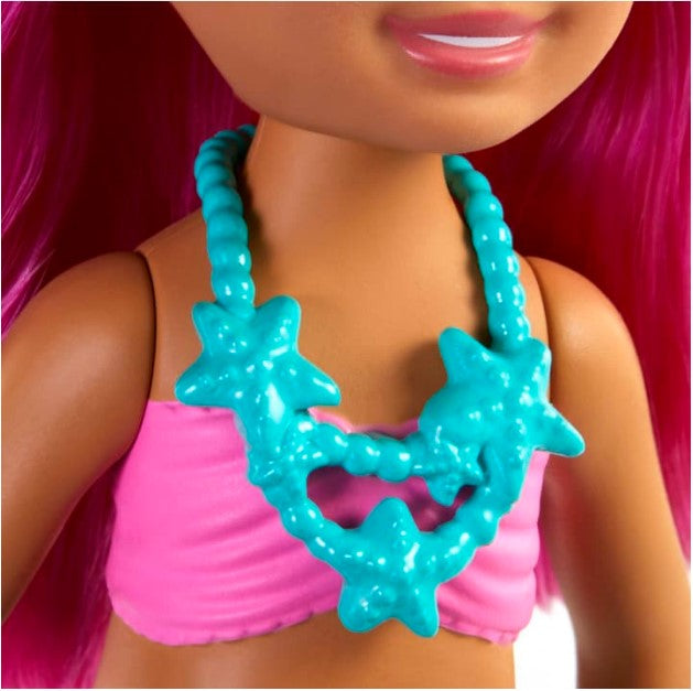 Dreamtopia Chelsea Mermaid Doll: 6.5-Inch - Pink Hair And Tail | Barbie