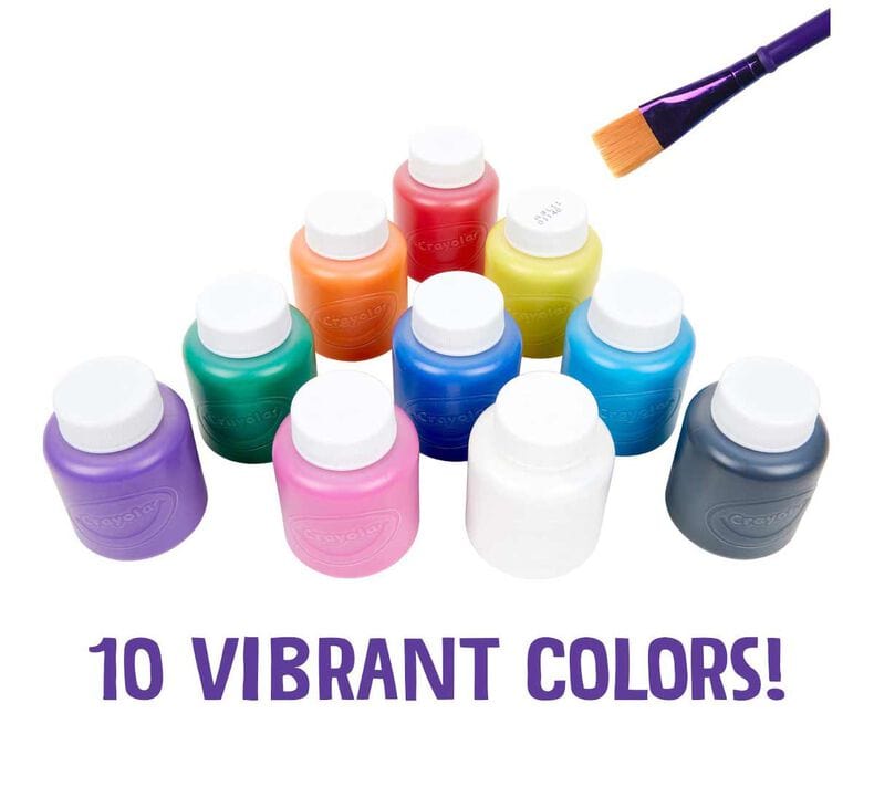 Washable Project Paint: 10 Classic Colours | Crayola by Crayola, USA Art & Craft