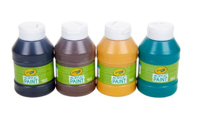 Earth Colours Acrylic Paint: Multi-Surface - 4 Count | Crayola