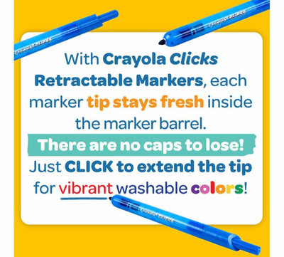 Super Clicks Retractable Markers, 10 Count | Crayola