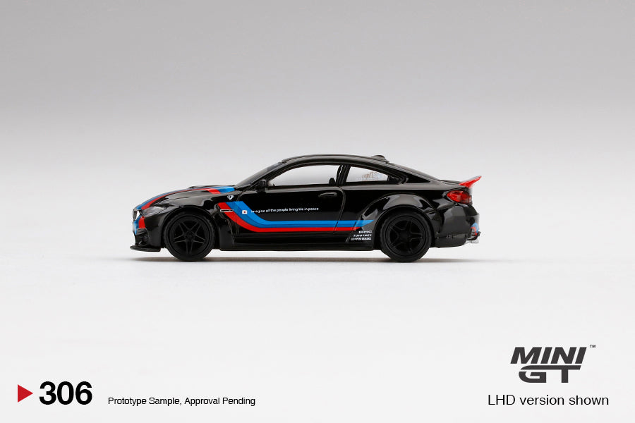 LB★WORKS BMW M4 Black W/ M Stripe - 1:64 | Mini GT