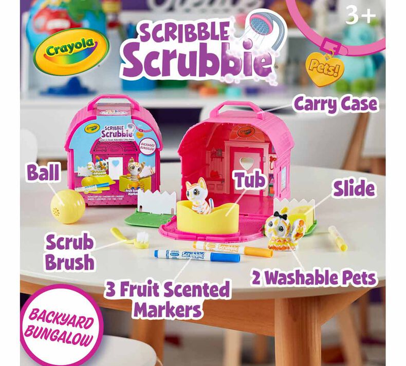 Scribble Scrubbie Pets Backyard Bungalow Playset | Crayola