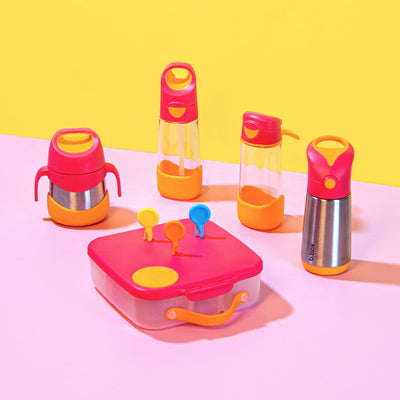 Insulated Food Jar: 335ml - Strawberry Shake Pink Orange | b.box