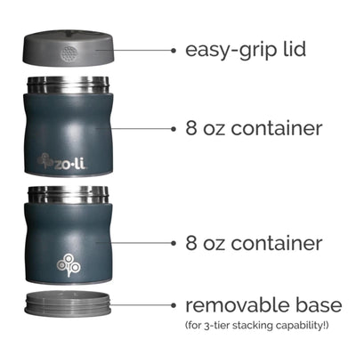 Stackable: Insulated Food Jar - Grey | ZoLi