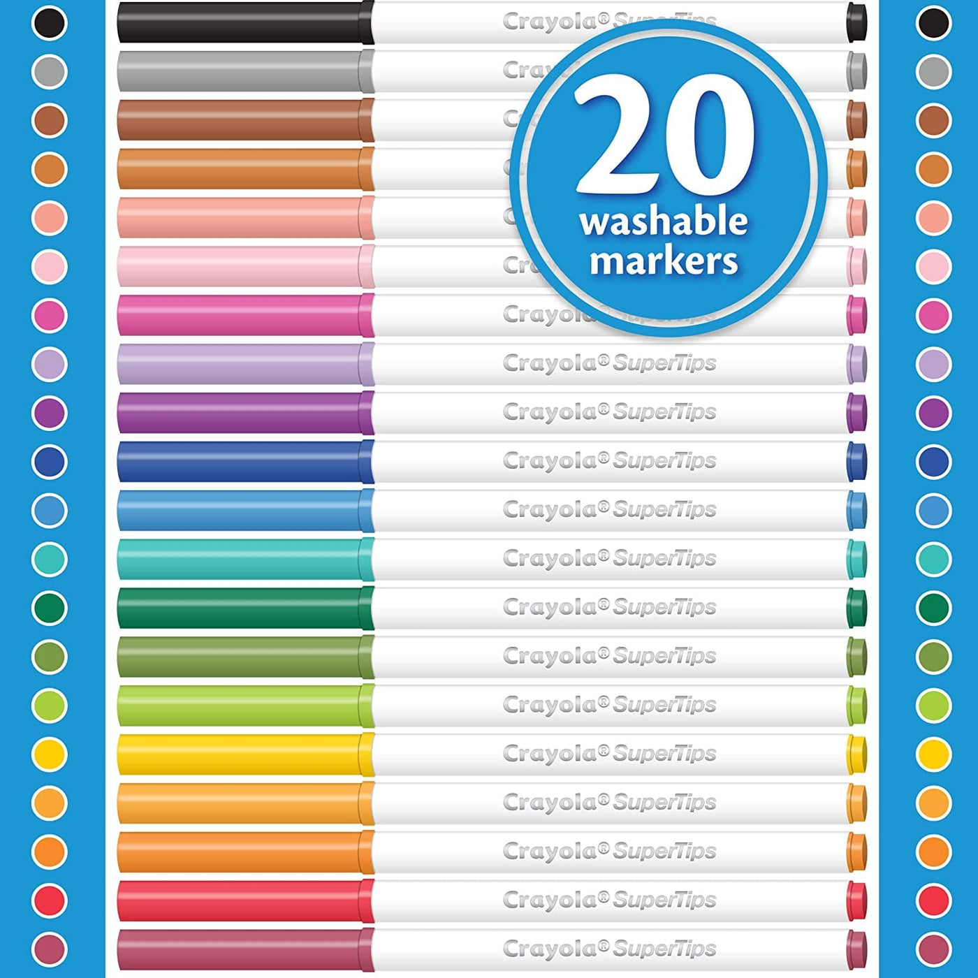Washable Super Tips Markers,20 Count | Crayola by Crayola, USA Art & Craft