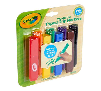 Washable Tripod Grip Markers, 8 Count | Crayola by Crayola, USA Art & Craft