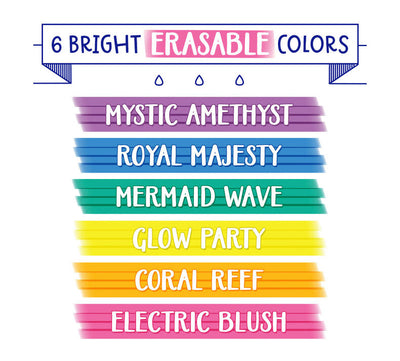 Take Note Erasable Highlighters, 6 Count | Crayola