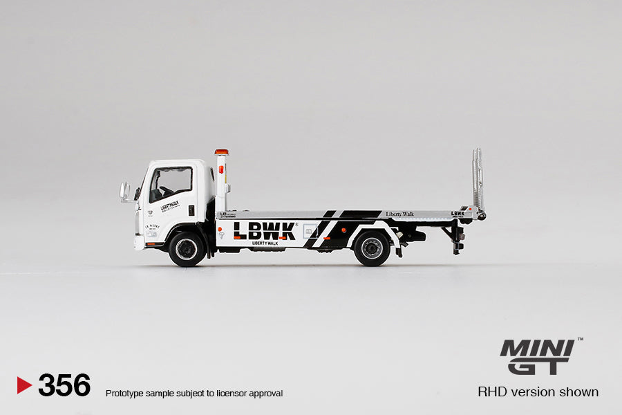 Isuzu N-Series Vehicle Transporter LBWK White - Scale 1:64 | Mini