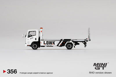 Isuzu N-Series Vehicle Transporter LBWK White - Scale 1:64 | Mini GT