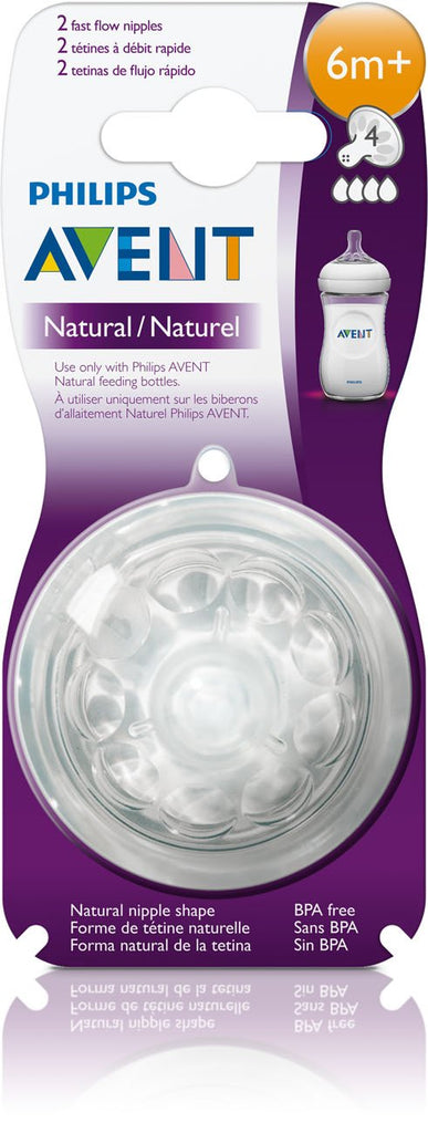 Natural Teat Fast Flow - Pack of 2 (SCF044/27) | Philips Avent