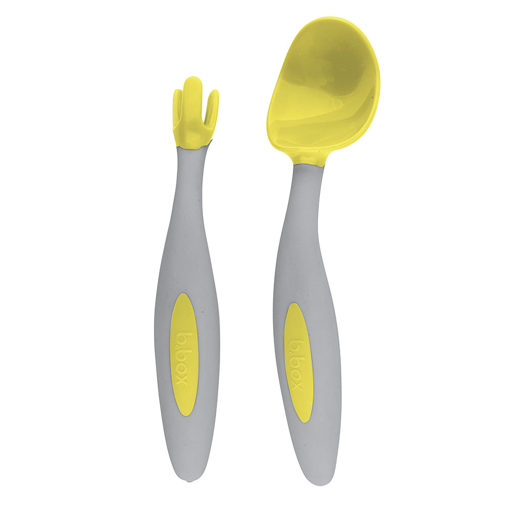 Feeding Set: Lemon Sherbet - Yellow Grey | b.box