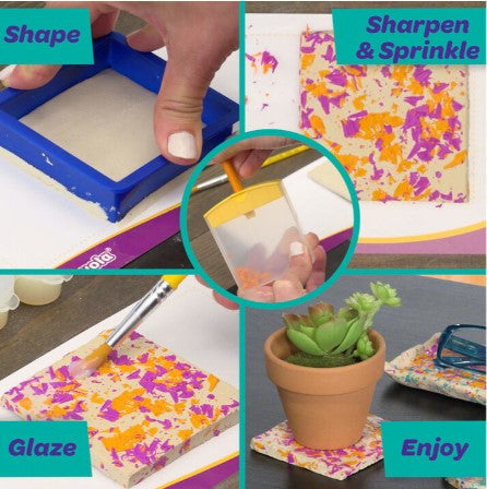 Craft Confetti Coasters & Dish - Craft Kit | Crayola