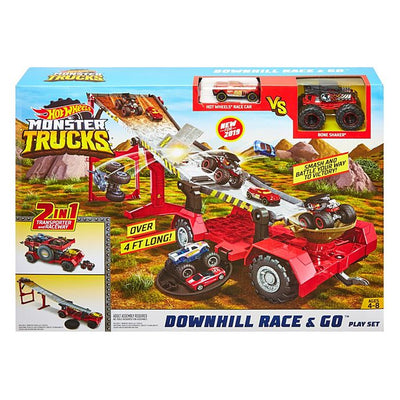 Monster Trucks Downhill Race & Go Play Set | Hot Wheels®