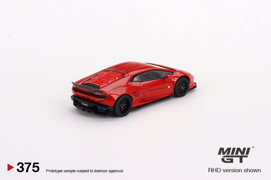 LB☆WORKS Lamborghini Huracan ver. 2 Red - Scale: 1:64 | Mini GT 