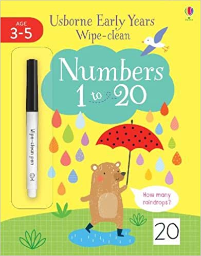 Numbers 1 To 20 - Wipe and Clean - Paperback | Usborne