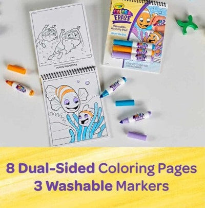 Under the Sea: Colour & Erase Reusable Activity Pad with Markers | Crayola by Crayola, USA Art & Craft